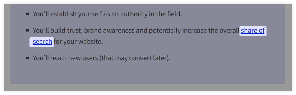 example of the internal link